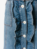 Mini Denim Skirt with Frilled Front