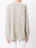 relaxed fit open cardigan