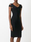 strappy shoulder fitted dress