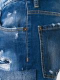 Glamhead layered distressed jeans