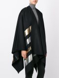 metallic striped poncho