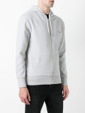hoodie with tri-colour logo chest embellishment 