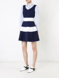 striped flared dress