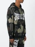 camouflage print zipped hoodie