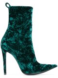crushed velvet ankle boots