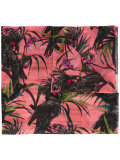 Kakatoo motive print scarf