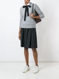 metallic check pattern skirt