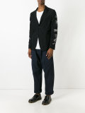 branded patch sleeve jacket