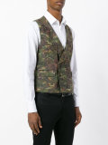 floral motif vest