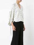 balloon sleeves floral print blouse