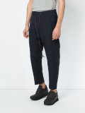 drop crotch cropped trousers