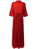 pleated panel gown
