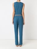 v-neck belted jumpsuit