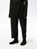 cropped rope belt trousers