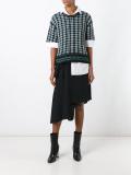 checked couture knit T-shirt