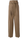 pleat high-rise trousers