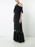 long halter-neck dress 