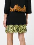 lace detail straight skirt