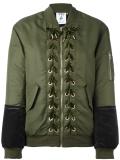 lace-up detailing bomber jacket