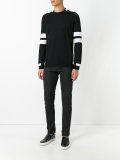 paneled long sleeve jumper