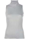 ribbed turtleneck tank top
