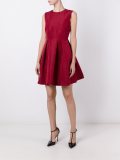 draped flared dress