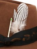 feather detailing hat