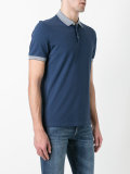 striped collar polo shirt
