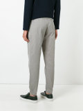 cuffed hem drawstring trousers