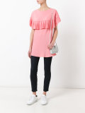 pleated trim cape top