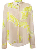 banana print sheer shirt