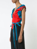 asymmetric sleeves cropped blouse