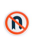 'No u-turn'皮革贴纸