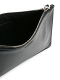 logo embossed clutch