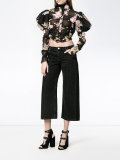 floral print puffy sleeve blouse