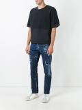 Slim bleached effect jeans