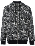 zabra print hooded sweatshirt