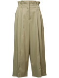 high-rise cropped trousers
