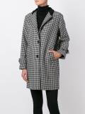 houndstooth single breasted coat