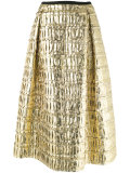 metallic pleated skirt