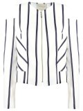striped panelled blazer