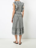 geometric print flared dress
