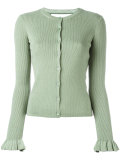 ruffled cuffs cardigan
