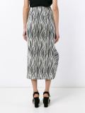 Zebra Print Midi Skirt