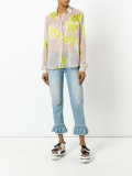 banana print sheer shirt