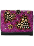 Macaron bead embellished wallet