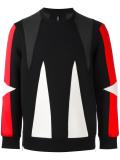 geometric panelled sweatshirt