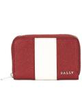 striped zip up wallet