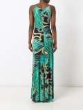 snakeprint maxi dress