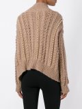 high neck embellished sweater